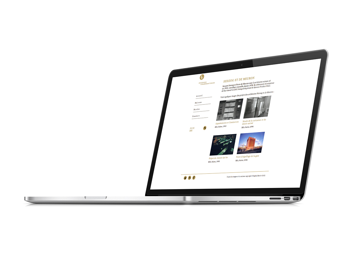 Archi-Ve maquette site macbook