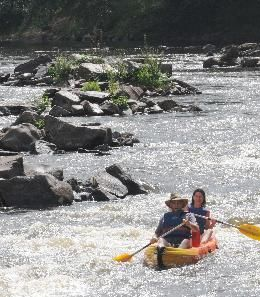 des kayakistes sur la Vienne